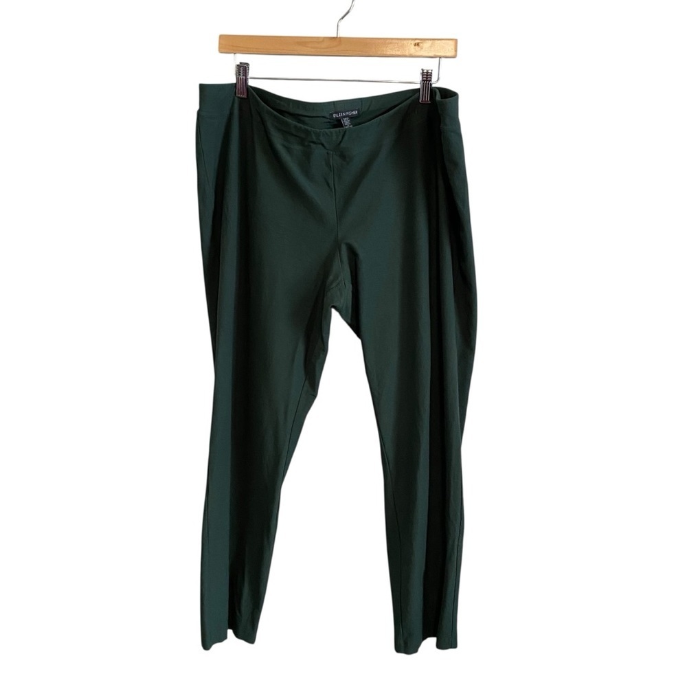 Eileen Green Forrest Green Mid Rise Crop Comfort Pull On Pants Size XL - Picture 1 of 5